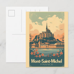 Vintage Mont-Saint-Michel France Normandy gifts Postcard