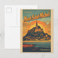 Vintage Mont-Saint-Michel France Normandy gifts