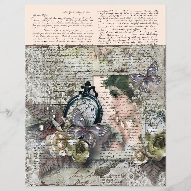 Vintage Montague 1837 Old Script Letter (Front)