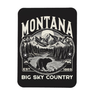Vintage Montana Big Sky Country Magnet