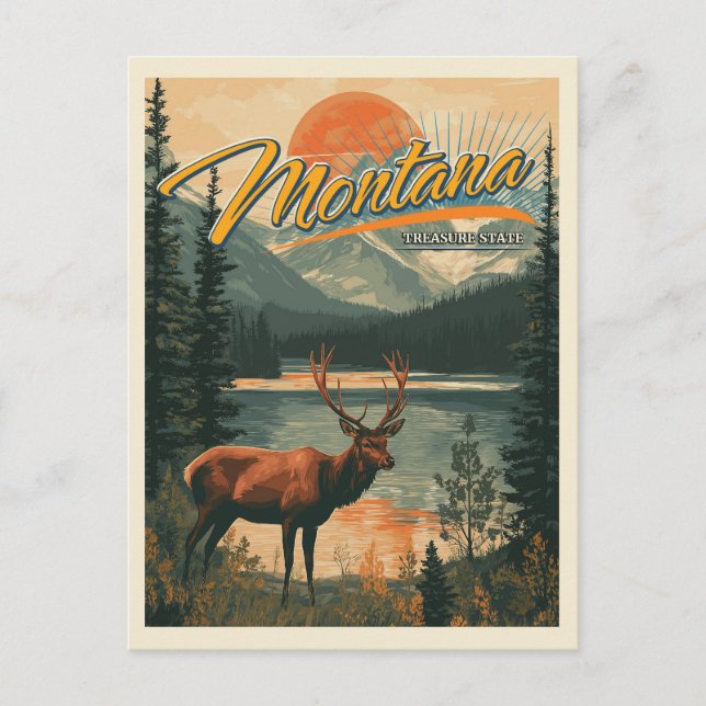 Vintage Montana  Postcard (Front)