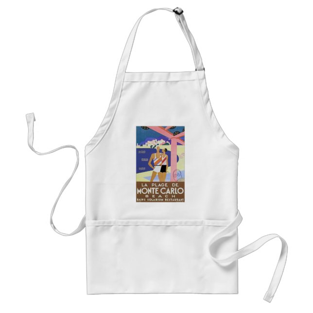 Vintage Monte Carlo Beach Standard Apron (Front)