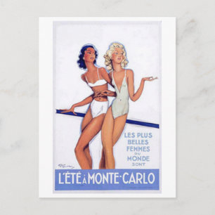Vintage Monte Carlo, Monaco - Postcard