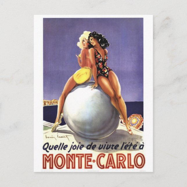 Vintage Monte Carlo, Monaco - Postcard (Front)