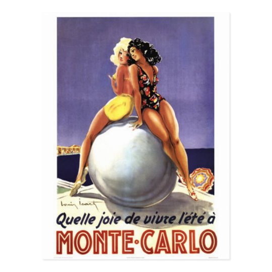 Vintage Monte Carlo, Monaco - Postcard