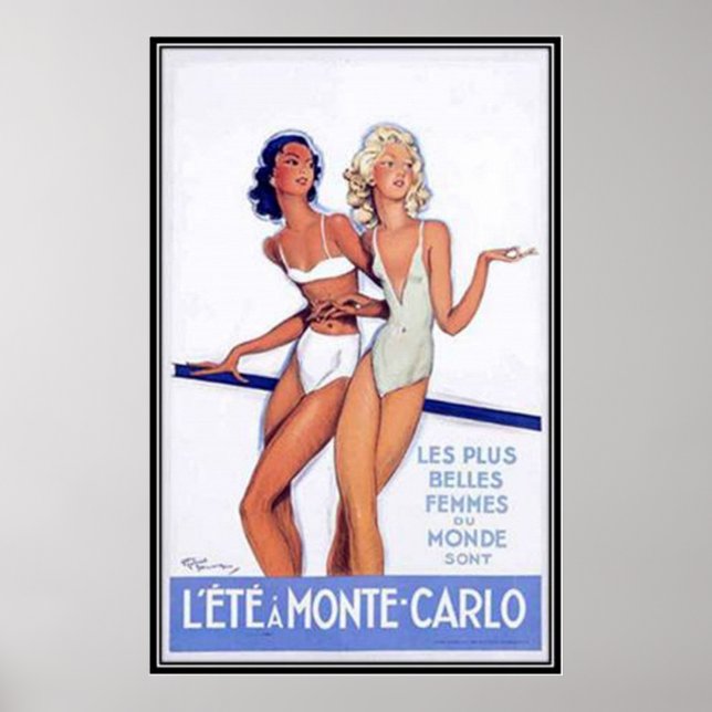Vintage Monte-Carlo, Monaco  - Poster (Front)