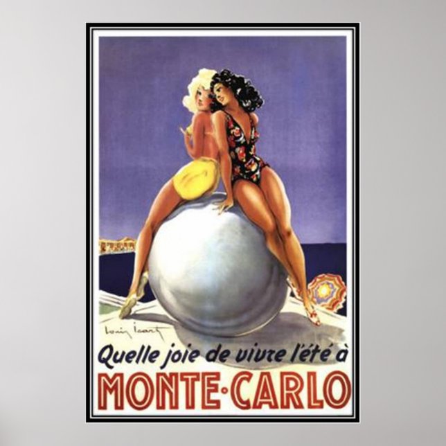 Vintage Monte-Carlo, Monaco  - Poster (Front)