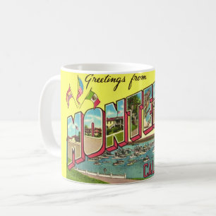 Vintage Monterey CA Greeting Mug