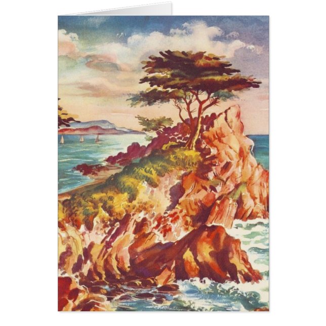 Vintage Monterey Coastline Californian Tourism USA (Front)