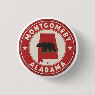 Vintage Montgomery, Alabama gifts 3 Cm Round Badge