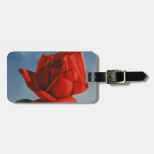 Vintage Montreux Red Rose Switzerland Geneva Lake Luggage Tag