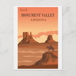 Vintage Monument Valley Arizona Travel Postcard