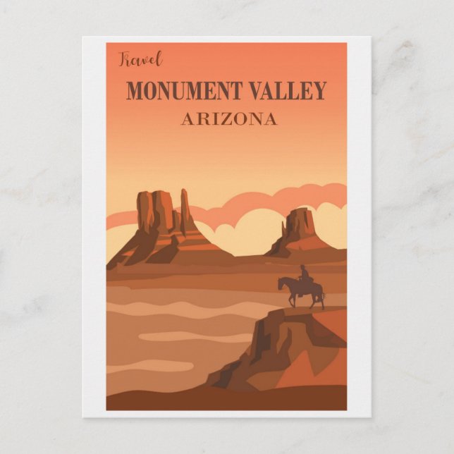 Vintage Monument Valley Arizona Travel Postcard (Front)
