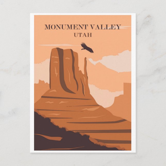 Vintage Monument Valley Utah Travel Postcard (Front)