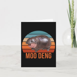 Vintage Moodeng Hippo Famous Ba Card