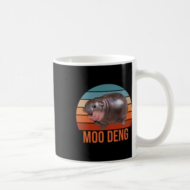 Vintage Moodeng Hippo Famous Ba  Coffee Mug (Right)