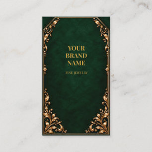 Vintage Moody Emerald Gold Jewellery Gift Hang Tag