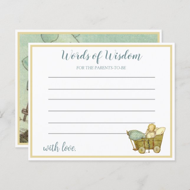 Vintage Moon and Stars Baby Shower (Front/Back)