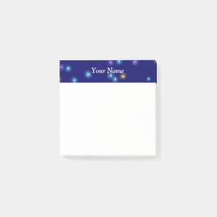 Vintage Moon and Stars Etching 3" x 3" Sticky Post-it Notes