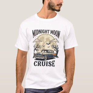 Vintage Moon Car Gothic Classic Auto Halloween Des T-Shirt