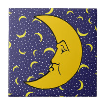 Vintage Moon Ceramic Tile
