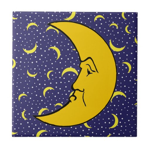 Image of Vintage Moon Ceramic Tile
