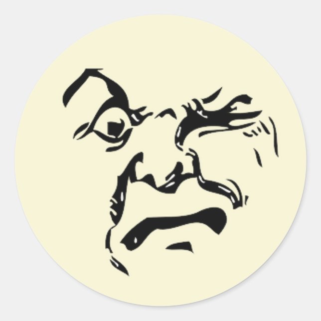 Vintage Moon Classic Round Sticker (Front)