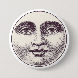 Vintage Moon Face Button