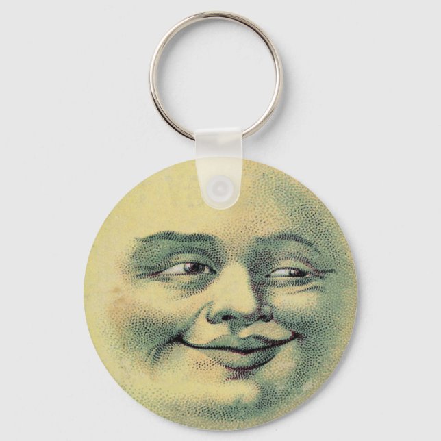Vintage Moon Key Ring (Front)