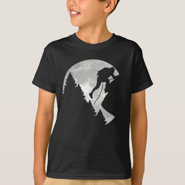 Vintage moon rock climbing mountaineering climbing T-Shirt (Front)
