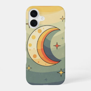 Vintage Moon Shapes iPhone 16 Case