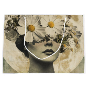 Vintage Moonlit - Boho Vintage Elegance Large Gift Bag