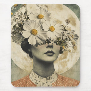 Vintage Moonlit - Boho Vintage Elegance Mouse Mat