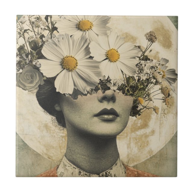 Vintage Moonlit - Boho Vintage Elegance Tile (Front)