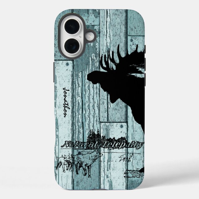 Vintage Moose and Wolf Wildlife iphone 5 Case (Back)