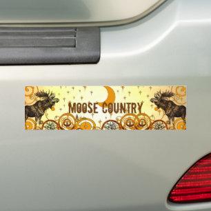 Vintage Moose Bumper Sticker