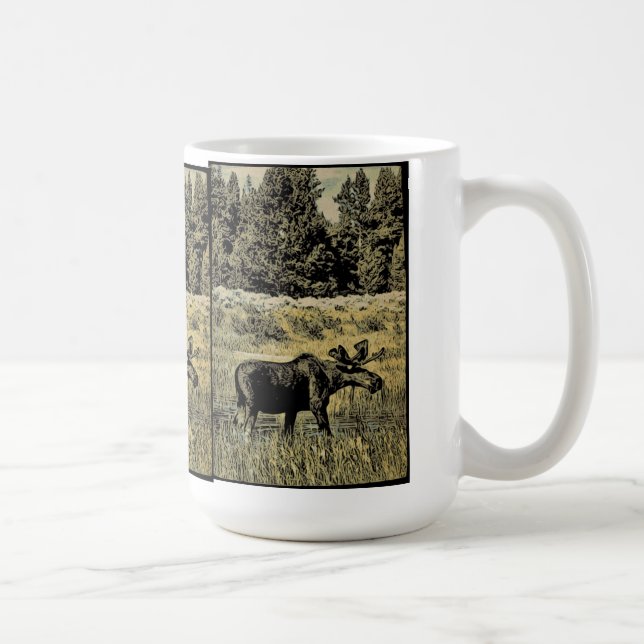 Vintage Moose Coffee Mug (Right)
