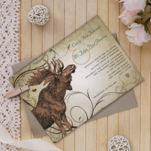 Vintage Moose Wedding Invitations