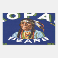 Vintage Mopac Pears Fruit Crate Label
