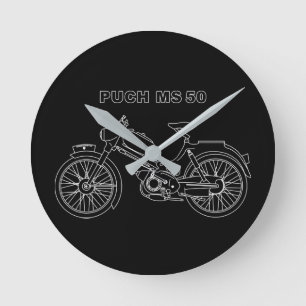 Vintage Moped PUCH MS 50 Round Clock