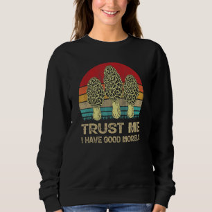 Vintage Morel Mushroom   Foraging Morels Hunters Sweatshirt
