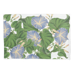 Vintage Morning Glory Flowers Floral Pillowcase