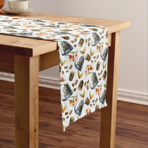 Vintage Morning Victorian Coffee Design Long Table Runner