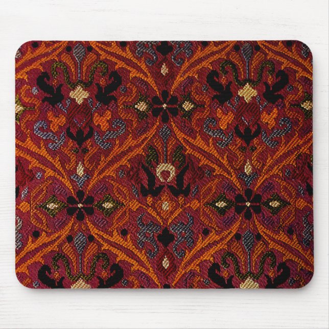 Vintage Moroccan Textile Design Mouse Mat (Front)