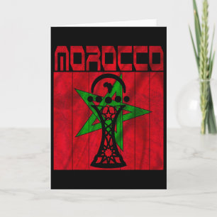 Vintage Morocco, I Love Morocco Map Morocco Soccer Card