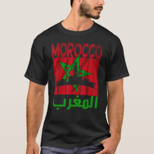 Vintage Morocco I Love Morocco Map Morocco Soccer T-Shirt