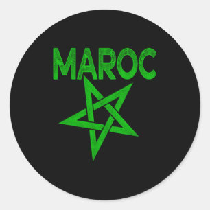 Vintage Morocco I Love Morocco Morocco Soccer T Sh Classic Round Sticker