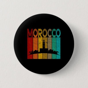 Vintage Morocco Shirt, I Love Morocco Map Morocco 6 Cm Round Badge