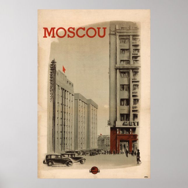Vintage Moscow Travel Poster (Front)