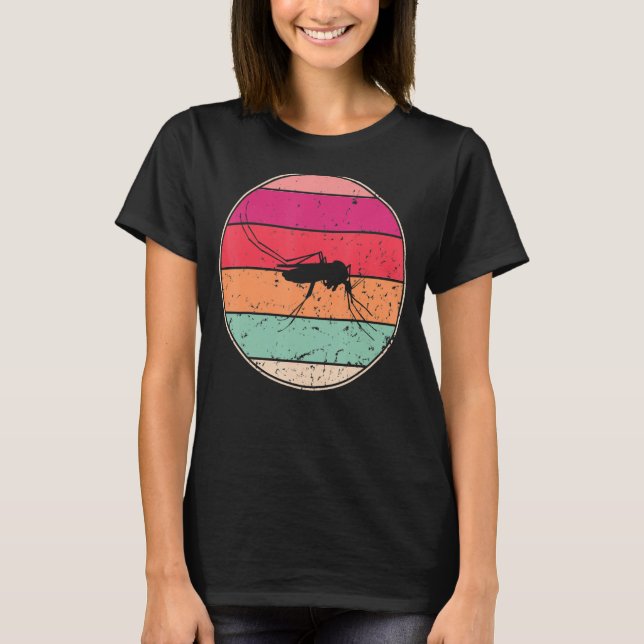 Vintage Mosquito Retro Mosquito Silhouette Animal  T-Shirt (Front)